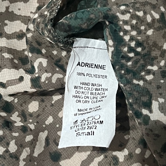 Adrienne Green Black and Tan Snake Print Kimono Duster Cardigan Small - Picture 3 of 3